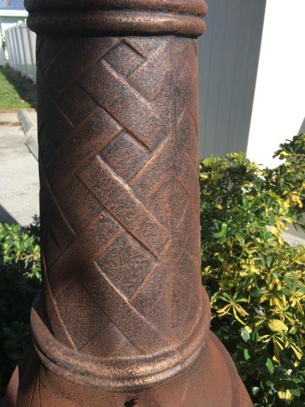 Cast Iron Ouutdoor Firebox with Tall  chimney