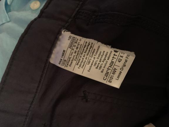 Carhartt 42 x 32 Loose Original Fit Men's Jeans