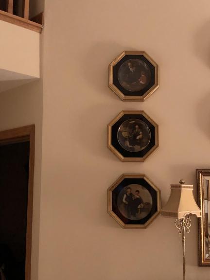 Norman Rockwell Plates Framed