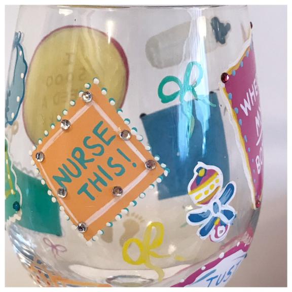 Lolita "New Mommy" Wine Glass