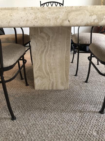 Travertine Marble Dining Table