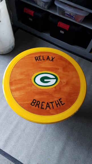 Green Bay Packer custom end table