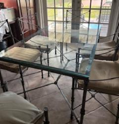 Metal Dining Table and 6 Chairs for sale in Miami FL