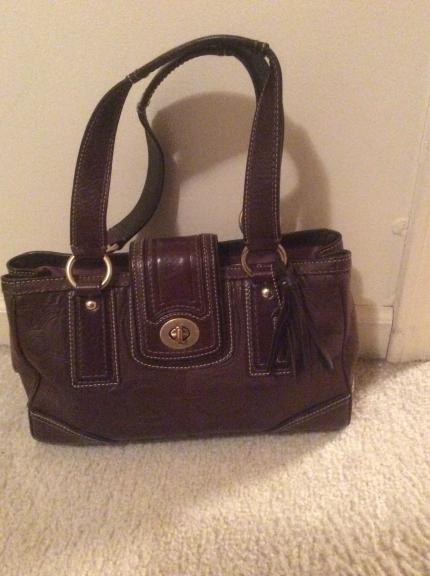 Coach Hampton Signature Leather Handbag for sale in Roseville MI