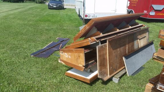 shelving out of tool truck  nice